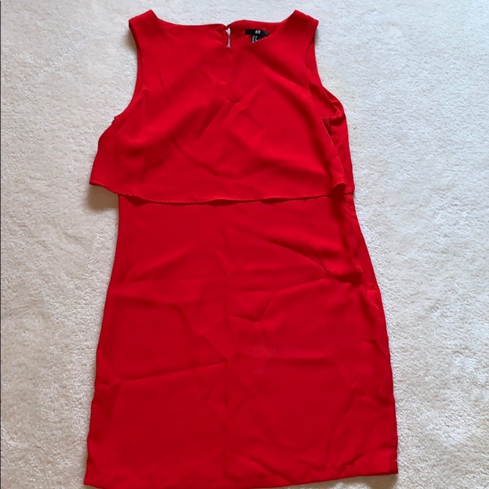 H&M Scarlet Sleeveless Mini Dress